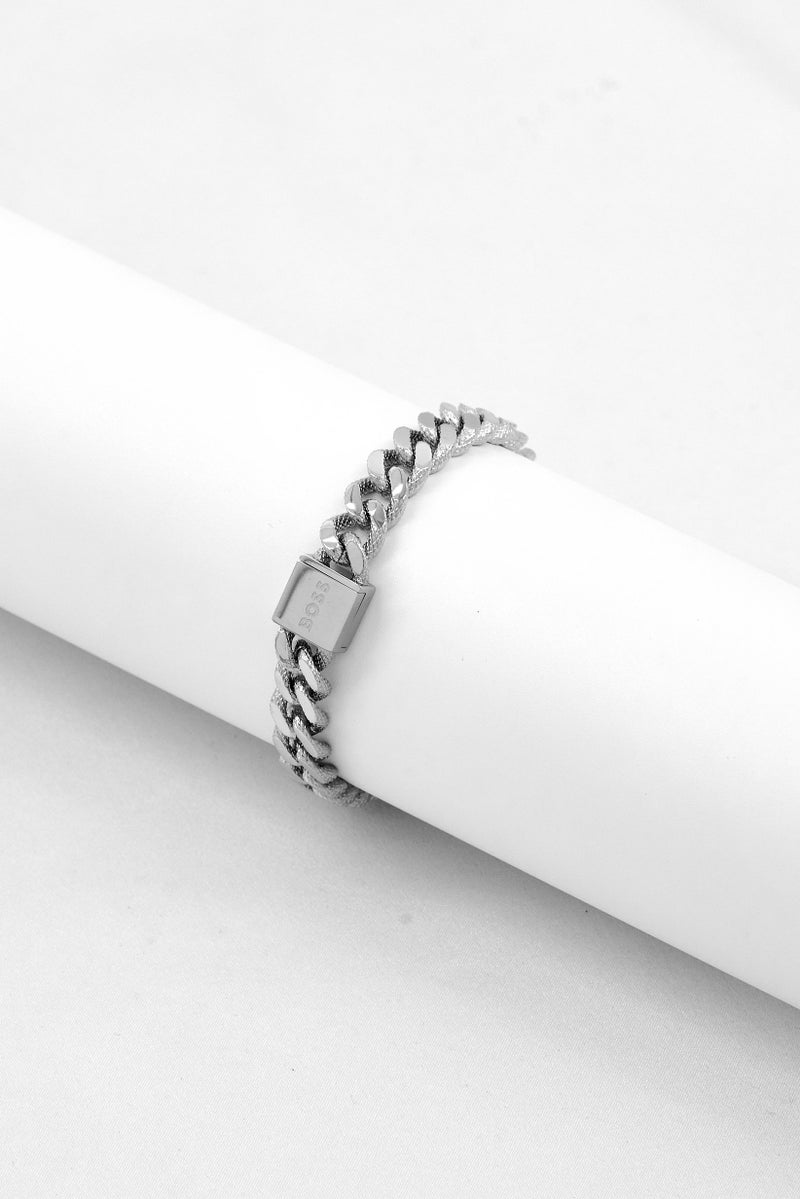 BOSS Women Chain Stainless Steel Bracelet, Silver  - Image 4
