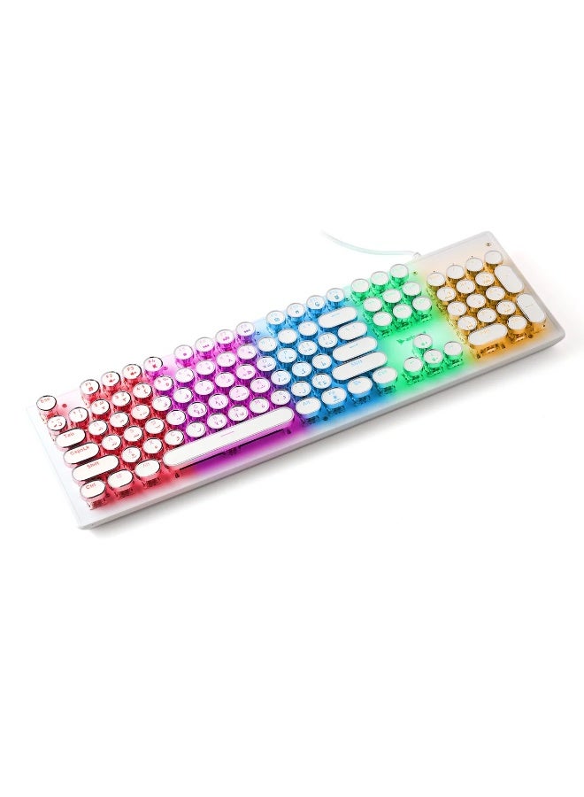Arizone MK20 Flying Tigers Mechanical Backlit Gaming Keyboard is a high-performance keyboard designed for gamers and professionals who demand precision, speed, and style. Combining mechanical key performance with vibrant RGB lighting, this keyboard delivers an immersive and responsive typing and gaming experience - Image 1