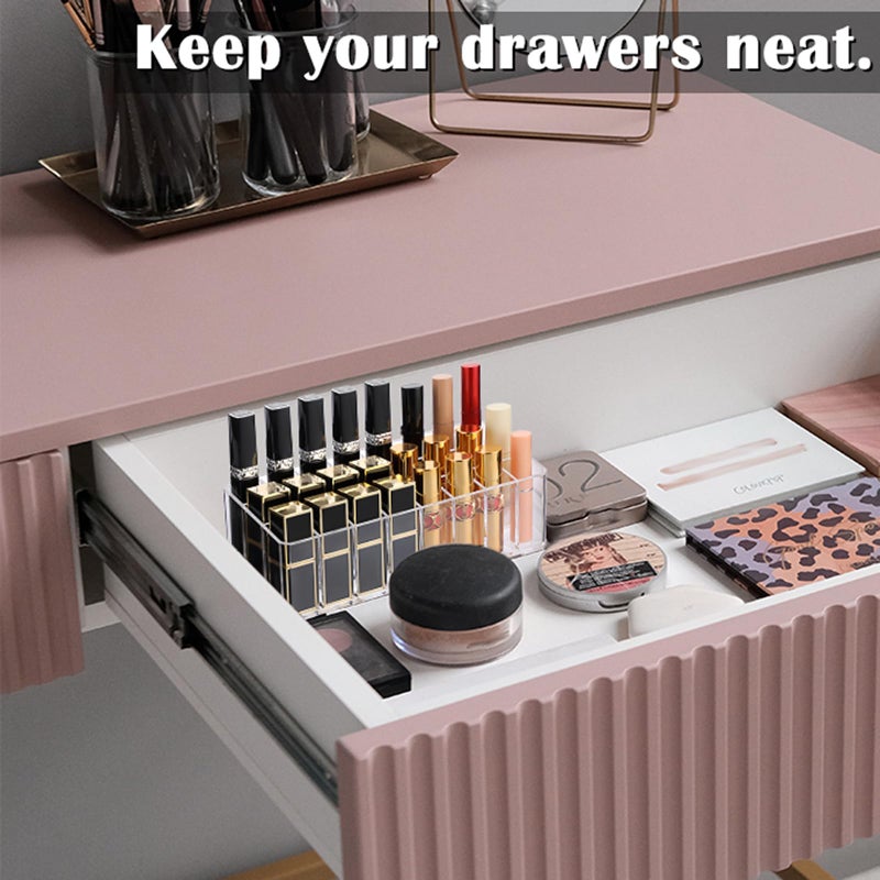 ELLDOO Rollerball Perfume Organizer, 24 Spaces Clear Acrylic Perfume Storage Holder Beauty Scent Holder, Makeup Lipgloss Lipstick Display Case - Image 4