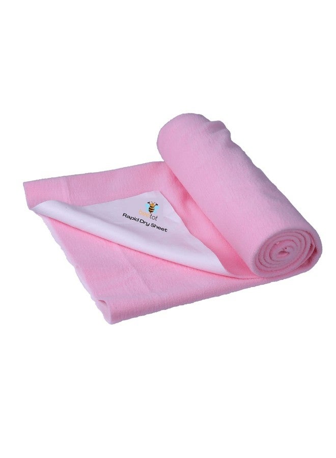 beetot New Born Baby Rapid Dry Sheet, Urine Sheet for New Born Babies, Baby Bed Protector Sheet, Waterproof mat (Large, Light Pink) - Image 1