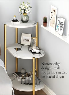 Toshonics Premium 3-Layer Sofa Side Table Nordic Light Luxury Design, Durable Metal Frame, Customizable Arrangement, and Ample Storage for Living Room, Bedroom, Office or TV Room Elegance  - Image 5