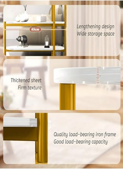Toshonics Premium 3-Layer Sofa Side Table Nordic Light Luxury Design, Durable Metal Frame, Customizable Arrangement, and Ample Storage for Living Room, Bedroom, Office or TV Room Elegance  - Image 4