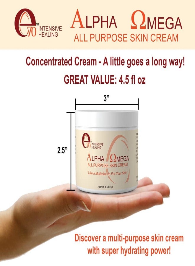 e70 Alpha Omega Skin Cream - Calming Face Cream For Irritations, Rashes, Scrapes, Cuts, Chapped Lips - Sensitive Skin Care With Organic and Naturally Derived Ingredients-All Skin Types - No Parabens - Image 4
