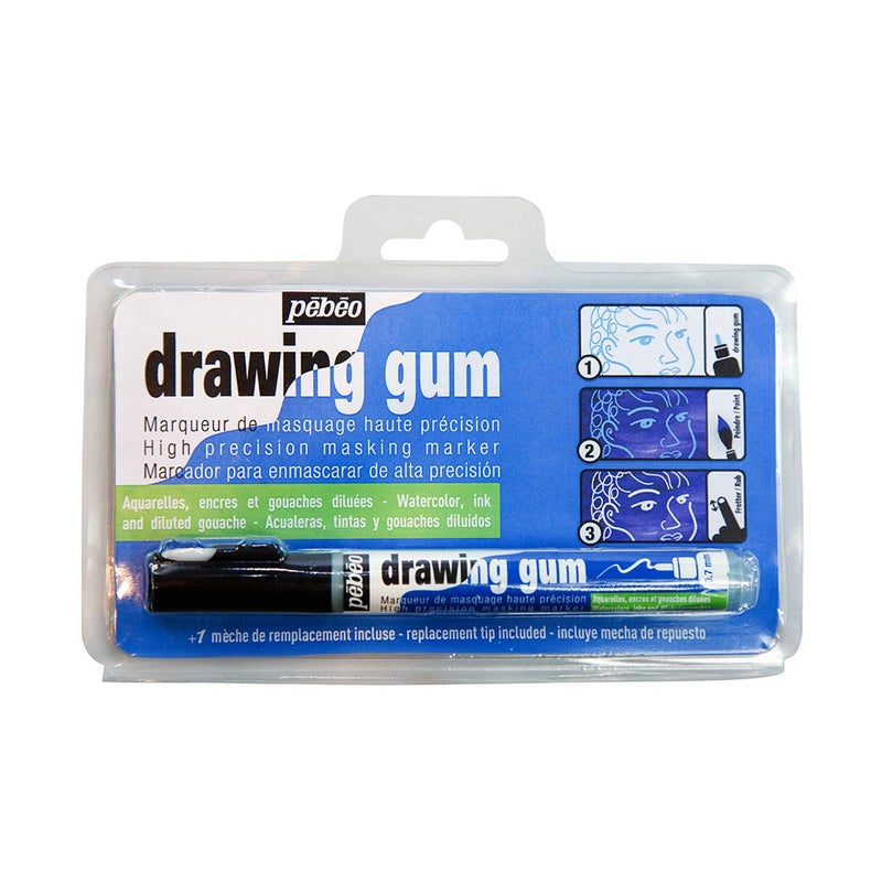 PEBEO Drawing Gum Marker Blistered 07mm Nib Rubber Grey 07mm