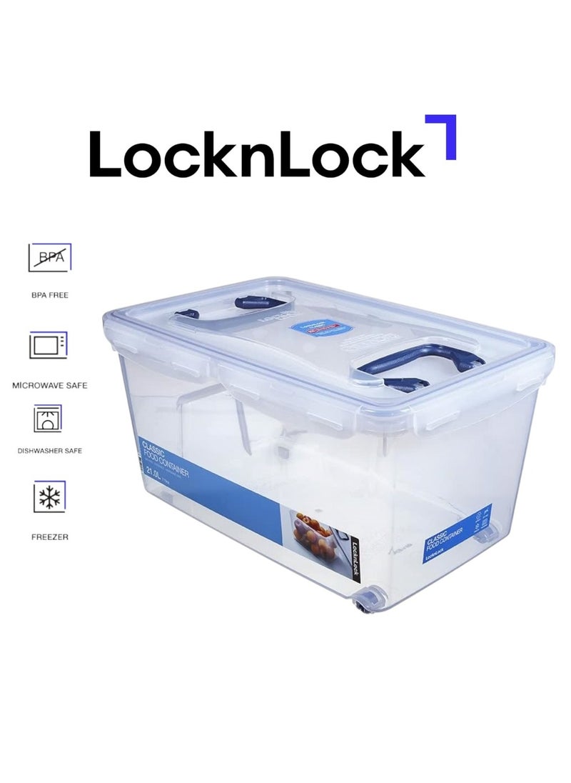 LOCK & LOCK LocknLock 21L Multiple Use Storage Container - Airtight, Microwave & Freezer Safe, Durable Design  - Image 1
