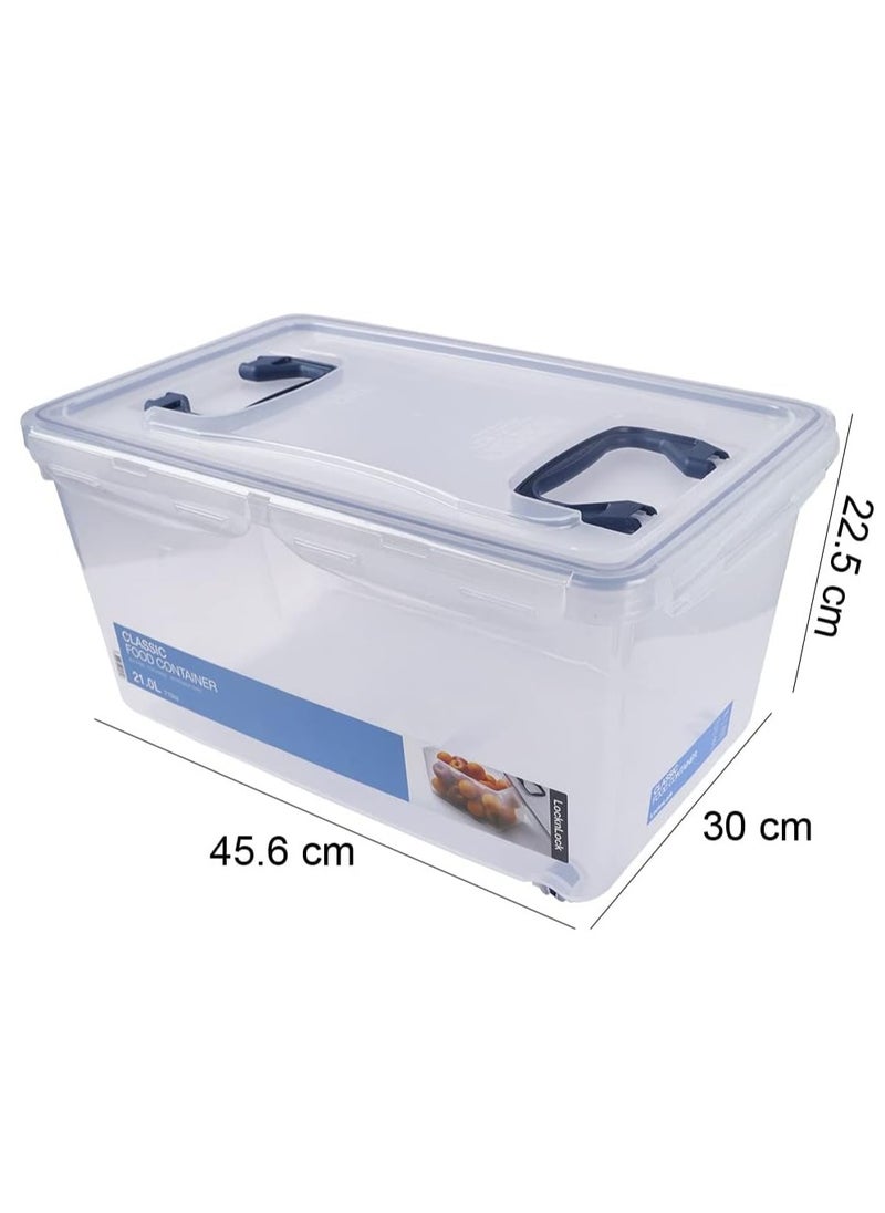 LOCK & LOCK LocknLock 21L Multiple Use Storage Container - Airtight, Microwave & Freezer Safe, Durable Design  - Image 2