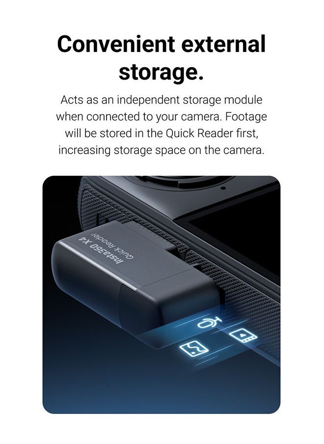 Insta360 X4 Quick Reader - Black Quick Reader  - Image 4