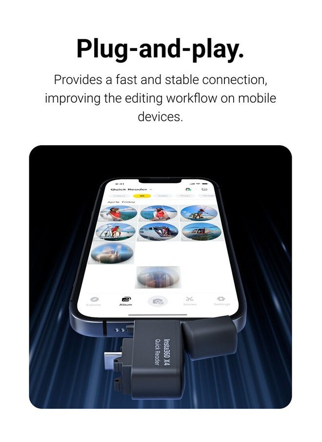 Insta360 X4 Quick Reader - Black Quick Reader  - Image 2