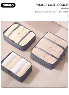 DUNISO 3 Piece Travel Organizer Bags for Luggage, Waterproof and Durable Travel Bags,  Packing Cubes for Travel,  Compression Cubes for Suitcases, Travel Bags  for Clothes, Toiletries, Clothing, Underwear  - Image 5