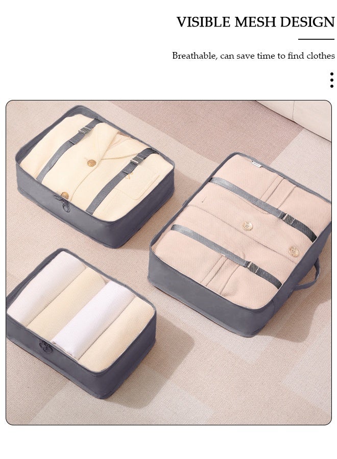 DUNISO 3 Piece Travel Organizer Bags for Luggage, Waterproof and Durable Travel Bags,  Packing Cubes for Travel,  Compression Cubes for Suitcases, Travel Bags  for Clothes, Toiletries, Clothing, Underwear - Image 2