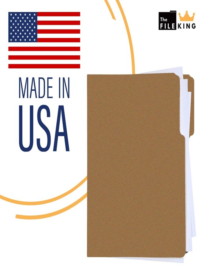 The File King 1/3-Cut Top Tab Kraft File Folders - Letter Size | Box of 100 | USA Made | Assorted Positions | 11-Point Fiber | Organize Home & Office Papers - Image 5