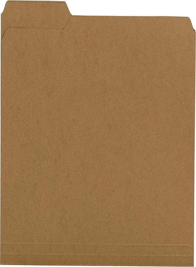 The File King 1/3-Cut Top Tab Kraft File Folders - Letter Size | Box of 100 | USA Made | Assorted Positions | 11-Point Fiber | Organize Home & Office Papers - Image 1