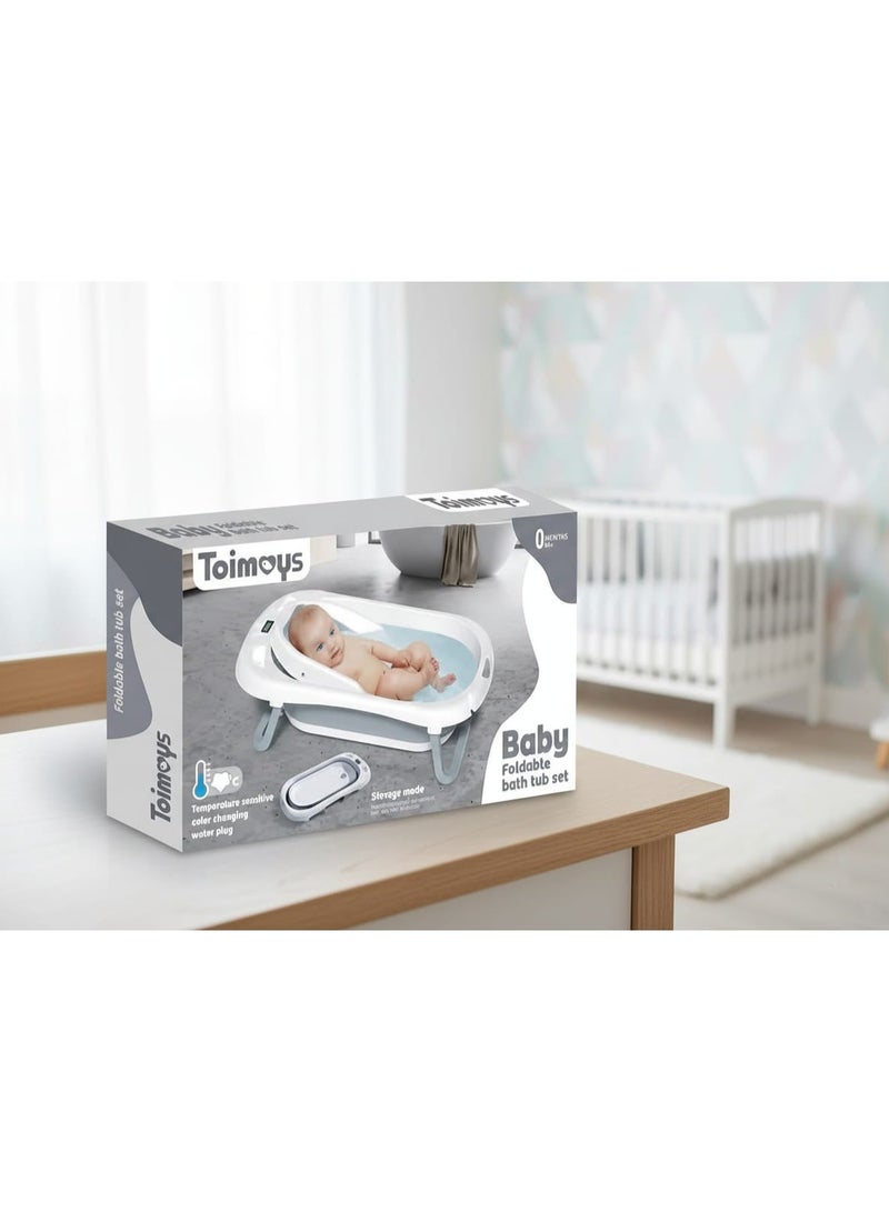 بانيو استحمام سيليكون ديجيتال 2 قطع (بانيو + كرسي استحمام) - Image 4