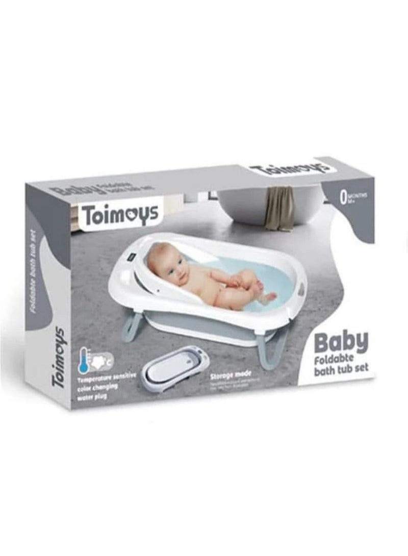 بانيو استحمام سيليكون ديجيتال 2 قطع (بانيو + كرسي استحمام) - Image 2