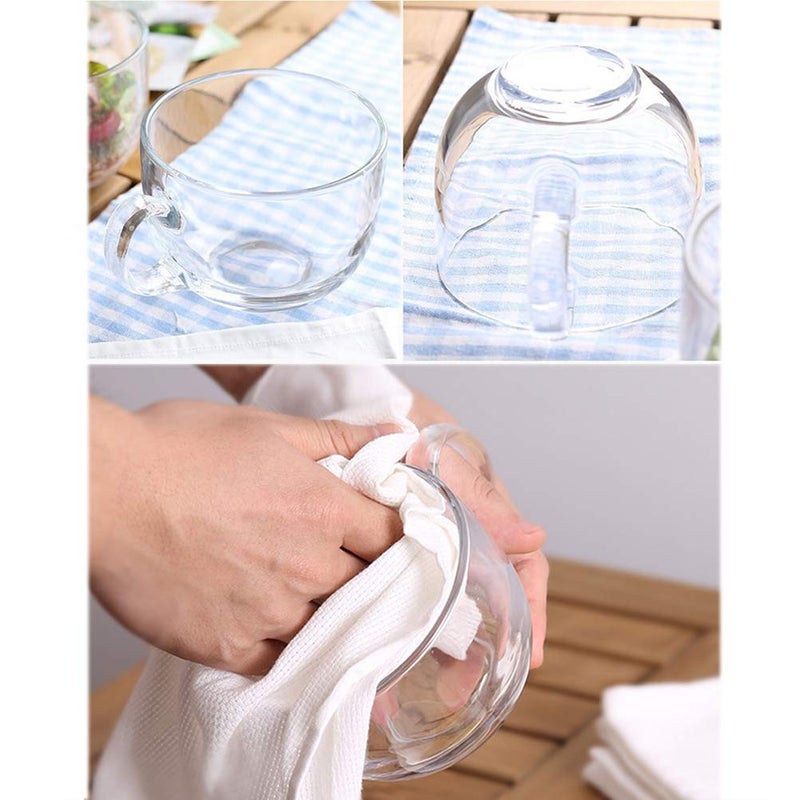 KriVat KriVat Glass Soup Bowl Cup Coffee Mugs Heat Resistant Large Clear Mug with Handle for Milk Latte Cappuccinos Tea Bag Beverage Pack of 2 450ML  - Image 5