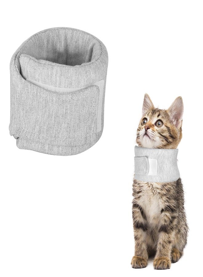 Hiyoo Cat Neck Brace, Adjustable Breathable Elizabethan Collar for Pet After Surgery Recovery Cat Neck Cervical Cone for Small Medium Dogs Puppies Kittens with Neck Circumference 8.2-10.2 Inch (Grey, S) - Image 1
