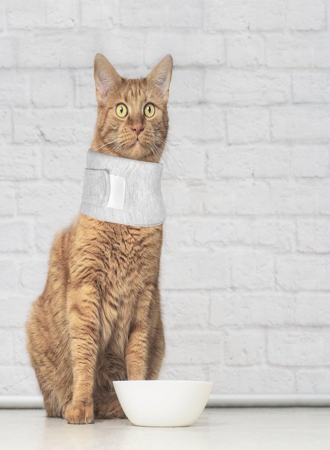 Hiyoo Cat Neck Brace, Adjustable Breathable Elizabethan Collar for Pet After Surgery Recovery Cat Neck Cervical Cone for Small Medium Dogs Puppies Kittens with Neck Circumference 8.2-10.2 Inch (Grey, S) - Image 4