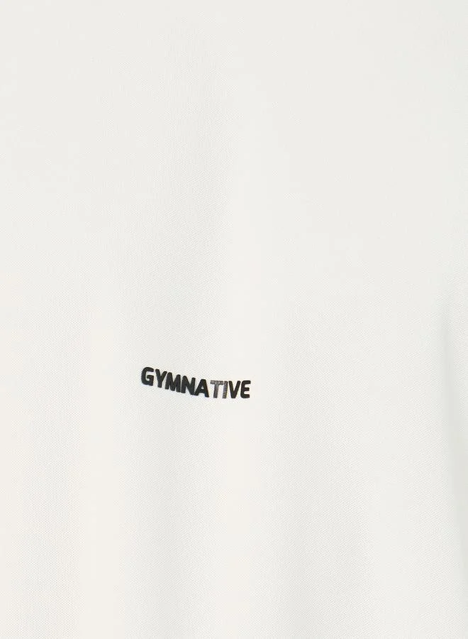 Styli Styli Minimal Athleisure Print Micro Pique T-Shirt