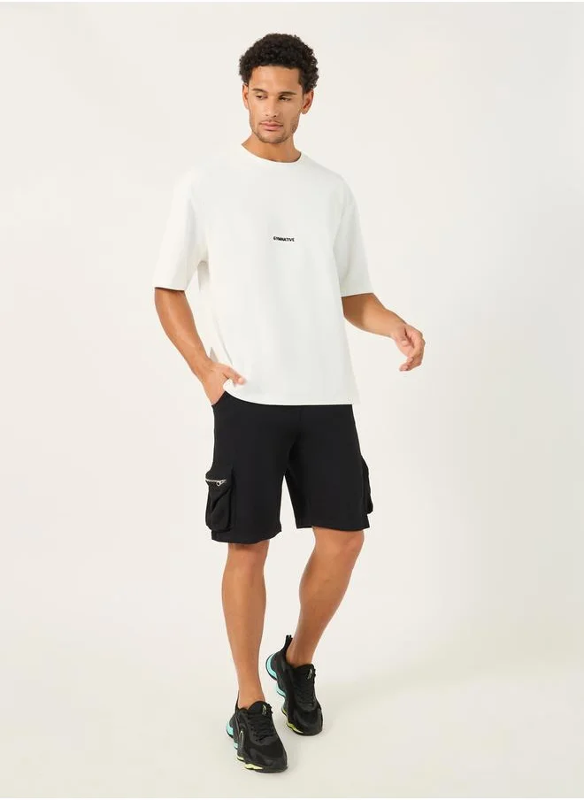 Styli Minimal Athleisure Print Micro Pique T-Shirt