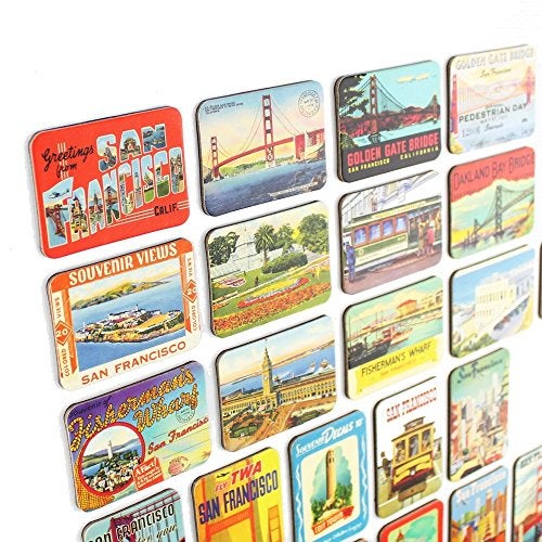 Cohpoh San Francisco Souvenirs Refrigerator Magnets Set of 24 Magnetic Fridge Magnet Home Decoration Accessories Arts Crafts - Image 3