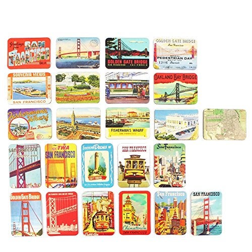 Cohpoh San Francisco Souvenirs Refrigerator Magnets Set of 24 Magnetic Fridge Magnet Home Decoration Accessories Arts Crafts - Image 1