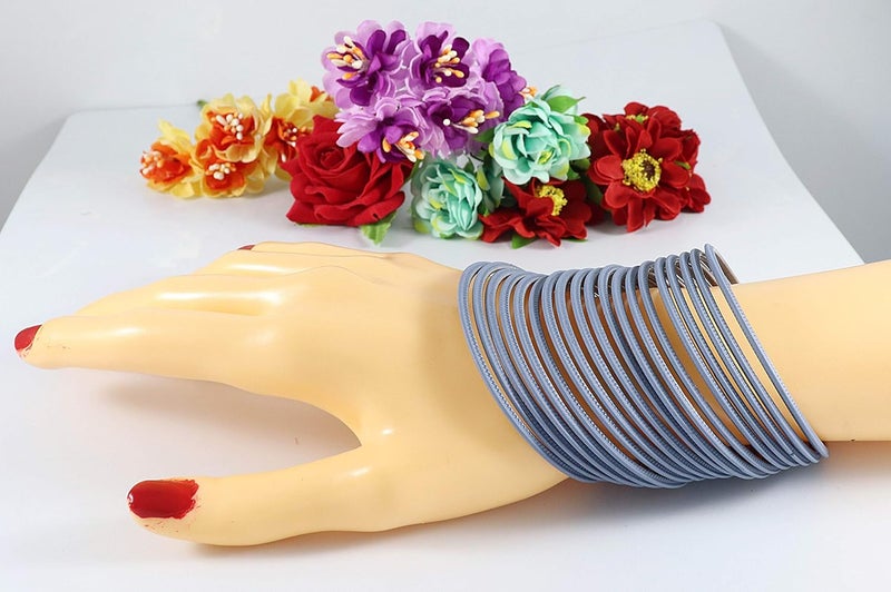 NMII Non-Precious Metal with Base Metal and Zig Zag Pattern Matte Finished Traditional Bangle Set For Women and Girls - Image 5