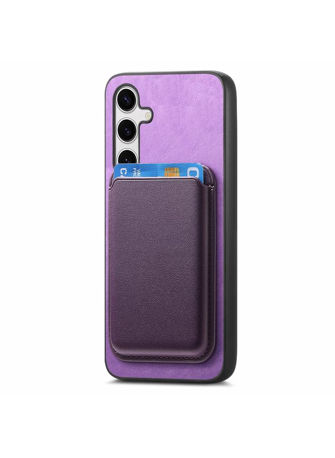 اس-توب جراب لهاتف Samsung Galaxy S25 5G Retro Magsafe Card Bag غطاء خلفي من البولي يوريثان - Image 2