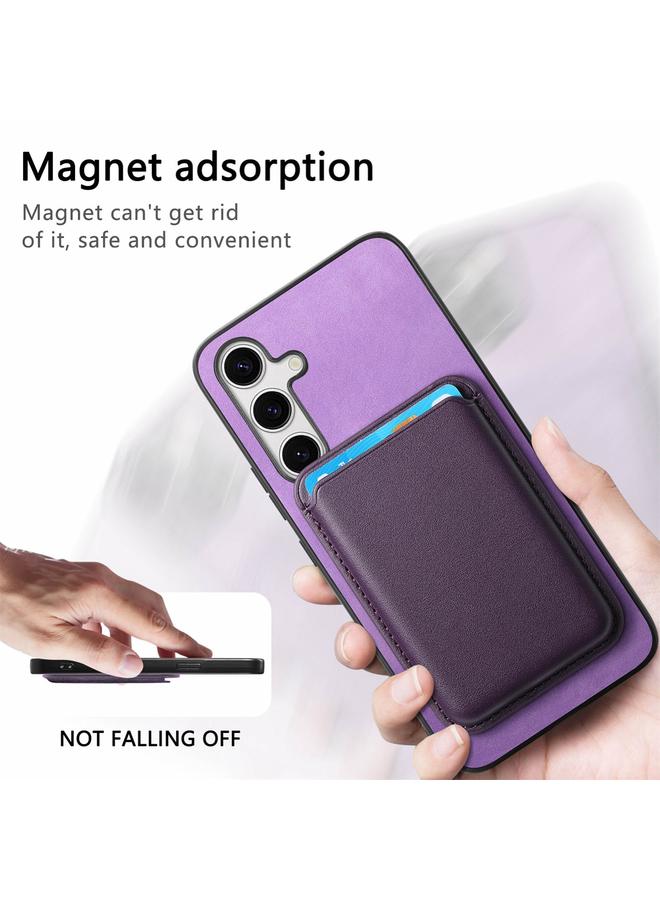 اس-توب جراب لهاتف Samsung Galaxy S25 5G Retro Magsafe Card Bag غطاء خلفي من البولي يوريثان - Image 5
