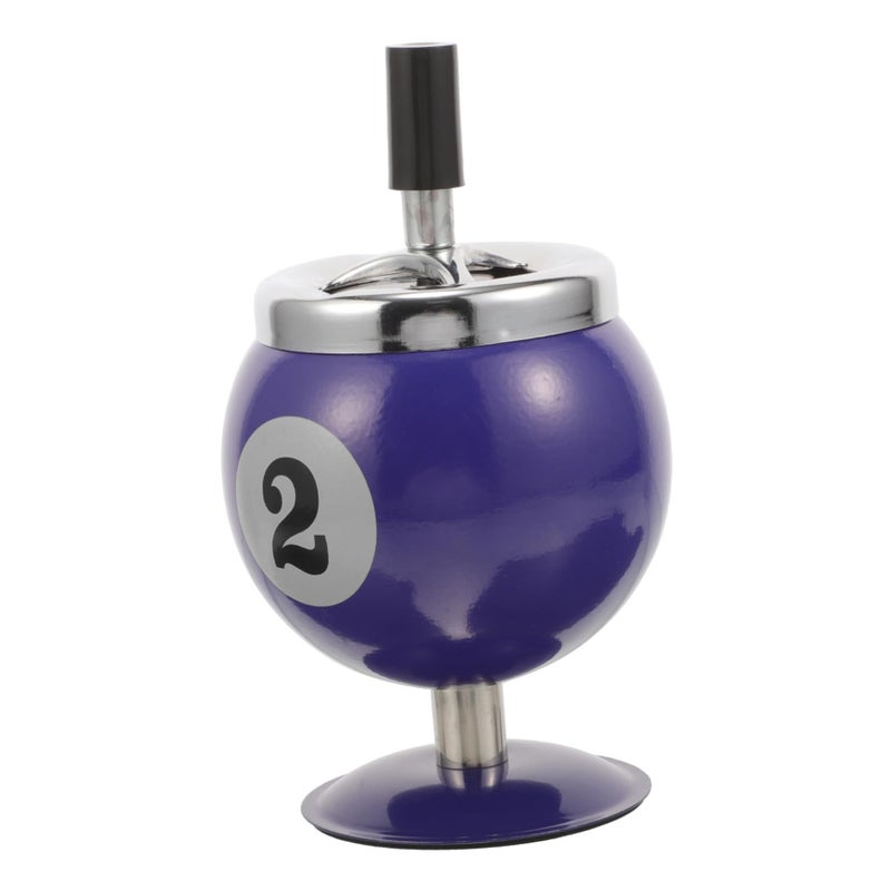 Automatic Windproof Ashtray Compact Desktop Iron Ash Tray Home Office Smoking Accessory - Image 2