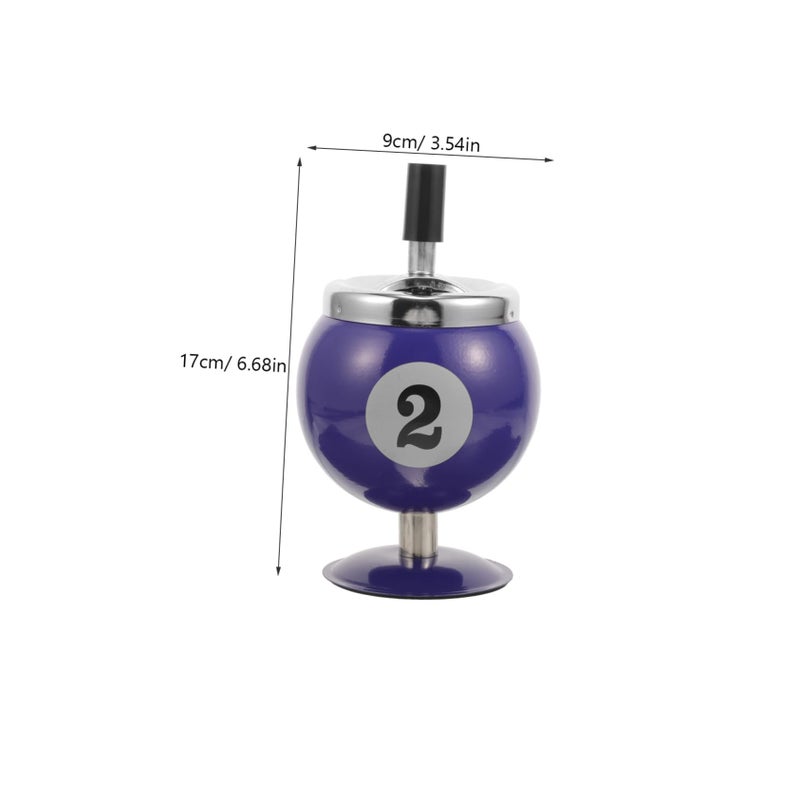 Automatic Windproof Ashtray Compact Desktop Iron Ash Tray Home Office Smoking Accessory - Image 3