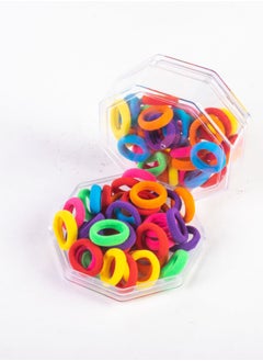 Box of Small Multi Colors Hair Ties - 35 Pieces