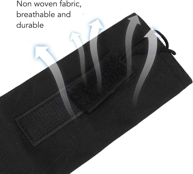 Horoper Tail Guard Equine Tail Wrap Horse Tail Bag Non Woven Fabric Horsetail Guard with Fringe Hook and DesignBlack - Image 4