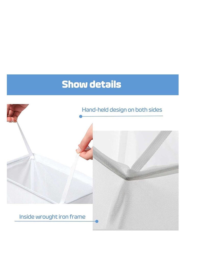 Y&D Mesh Hanging Laundry Hamper Bag, Wall-Mounted Dirty Clothes Basket, Paste, Bathroom Storage Open Case, Basket Box Bins  - Image 5
