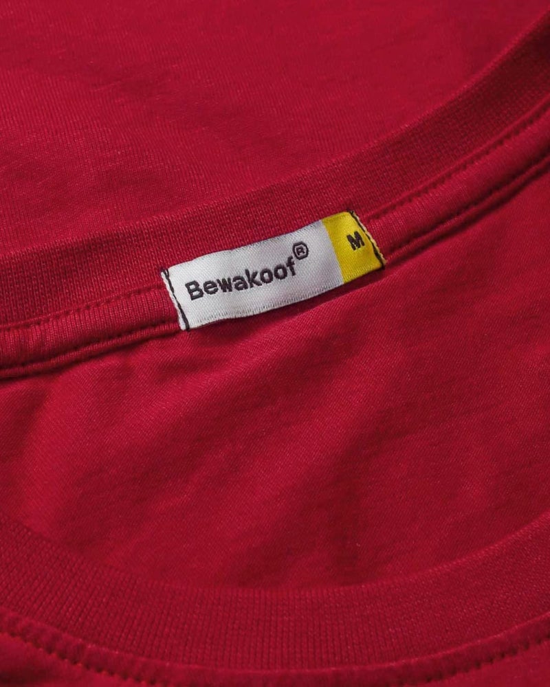 Bewakoof Official Disney Merchandise Minnie Women's Graphic Printed Boyfriend Fit Half Sleeve Round Neck Cotton Loose Fit T-Shirt_386575_Red_XS - Image 5