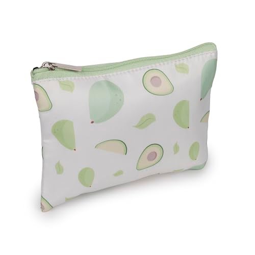 QIPS Set of 3 Cosmetic Pouches – Small, Medium & Large Makeup Bags for Women | Travel Toiletry Organizer Set with Zipper | Multipurpose Vanity Pouch for Luggage, Purse & Suitcase (Avocado) - Image 4