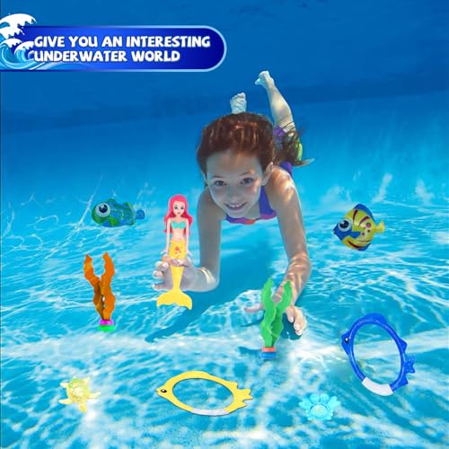 JOINBO 23 Pcs Diving Pool Toys for Kids Ages 3-12 Set with Storage Bag,Pool Games Summer Swim Water Sinking Toys - Image 2