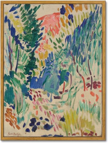 KBKBART Framed Canvas Wall Art Vintage Abstract Matisse Wall Art Exhibition Posters for Room Aesthetic Retro Colorful Gallery Art Prints Classic Matisse Canvas Impressionist Painting Wall Decor for Bedroom Living Room Cozy Home Decor Bathroom Gifts for Friends or Family 12x16 - Image 1
