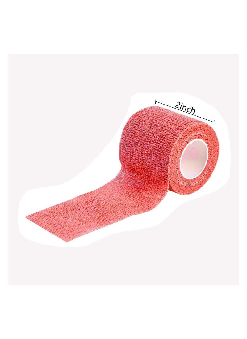 Cuken - 12 Pcs Self Adhesive Bandage Breathable Cohesive Bandage Wrap Rolls Elastic Self-Adherent Tape for Stretch Athletic, Sports, Wrist, Ankle - Image 1