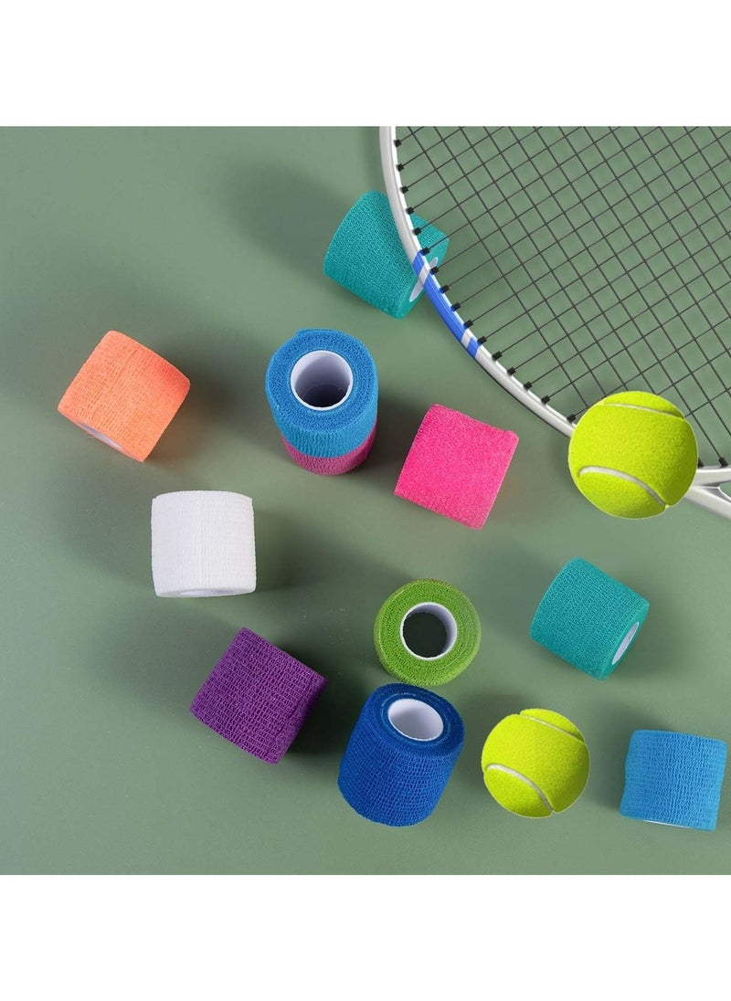 Cuken - 12 Pcs Self Adhesive Bandage Breathable Cohesive Bandage Wrap Rolls Elastic Self-Adherent Tape for Stretch Athletic, Sports, Wrist, Ankle - Image 1
