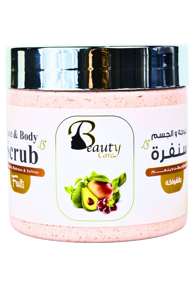 بيوتي كير Beauty Care – سنفرة للوجه والجسم بالفواكه – 500 جم