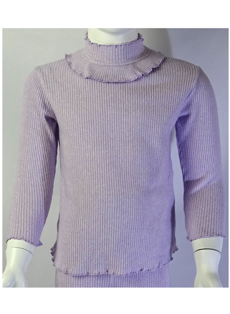 شلــــتر صناعة تركية فاخرة؛ طقم من قطعتين بلوزة بأكمام طويلة مع بنطلون من مجموعة شلـــتر 35617 - Image 3