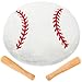 LaRandom 3 Pcs Fluffy Plush Baseball Pillow Set Rabbit Fur Throw Baseball Bat Pillows for Room Decoration Birthday Gifts - Image 2