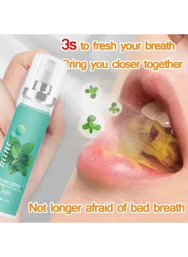 BOAE Multi Effect Fresh Oral Spray 20ml+20ml, Bad Breath Treatment for Adults, Peach Mint Flavor Mouth Freshener, Effective Mouth Spray, Breath Freshener Spray, Oral Care Spray, Mouth Healthy Care - Image 5