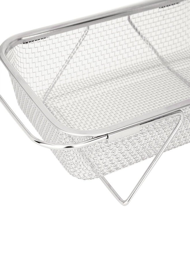 KCL Expandable Sink Filter | Tray with Bracket and Handle Design Basket for Draining Dish and Spoon Cutlery and Vegetables | Stainless Steel Over The Sink Colander for Kitchen (Big) - Image 3