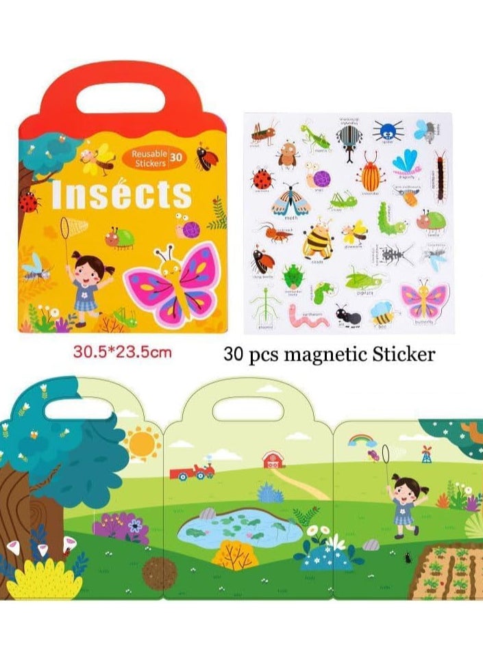 Insects Educational Playset, Carrying Case, 48 Insect Figurines and Illustrations  - Image 1