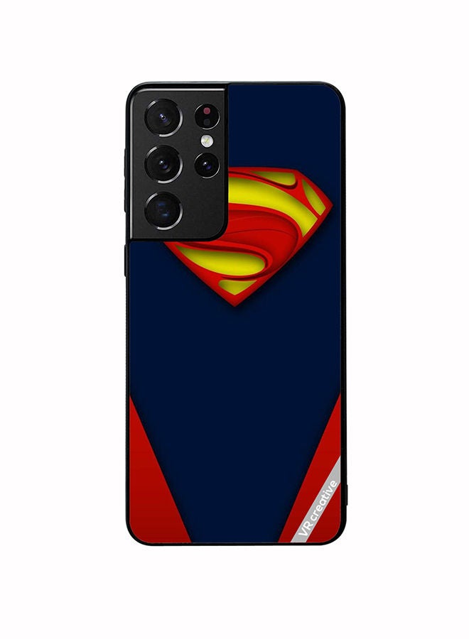 VR CREATIVE Protective Case Cover For Samsung Galaxy S21 Ultra 5G Superman Design Multicolour - Image 1