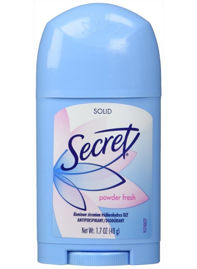 Secret Solid Antiperspirant and Deodorant Shower, Powder Fresh, 1.7 Ounce - Image 1