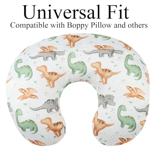 Tontukatu Nursing Pillow Cover Set 3 Pack Nursing Pillow Slipcovers for Moms Breastfeeding Moms, Ultra-Soft Stretchy Fit Standard Nursing Pillows Sun/Forest Deer/Dinosaur - Image 2