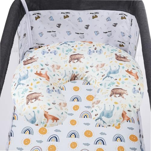 Tontukatu Nursing Pillow Cover Set 3 Pack Nursing Pillow Slipcovers for Moms Breastfeeding Moms, Ultra-Soft Stretchy Fit Standard Nursing Pillows Sun/Forest Deer/Dinosaur - Image 4