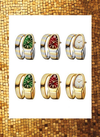 Ladies'fashionable and personalized snake head bracelet,stainless steel diamond inlaid snake shaped watch,luxurious gold snake shaped watch,waterproof diamond quartz watch gift - view 4